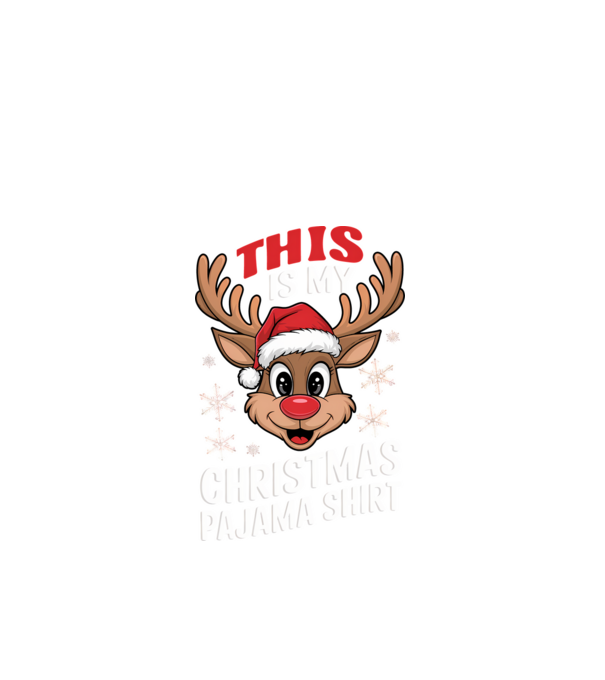 Christmas Pajama Reindeer Negru model negru pe tricou
