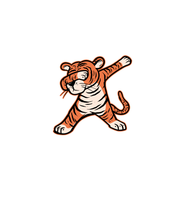 Tigru DAB model negru pe tricou