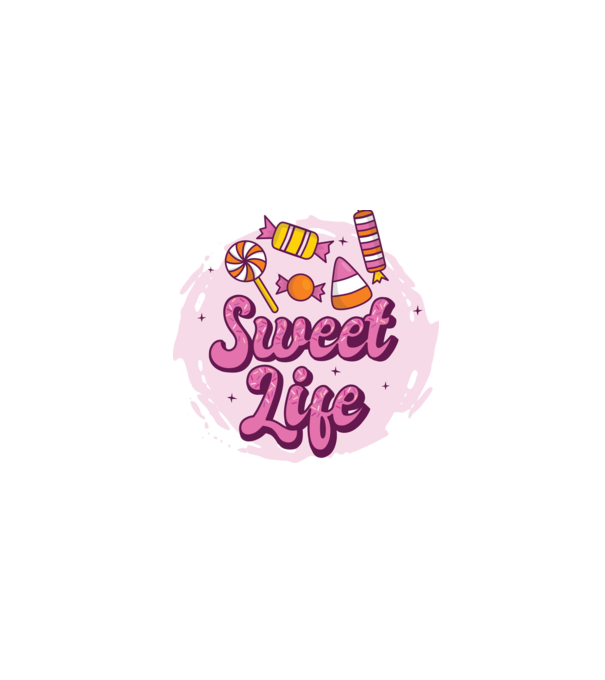Sweet Life - Viață dulce model albastru închis pe tricou