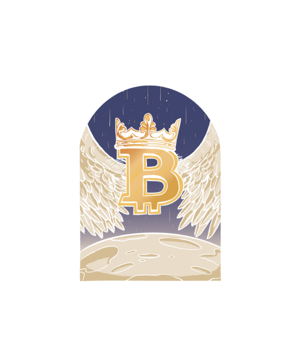 Bitcoin To The Moon Aselenizare model alb pe tricou