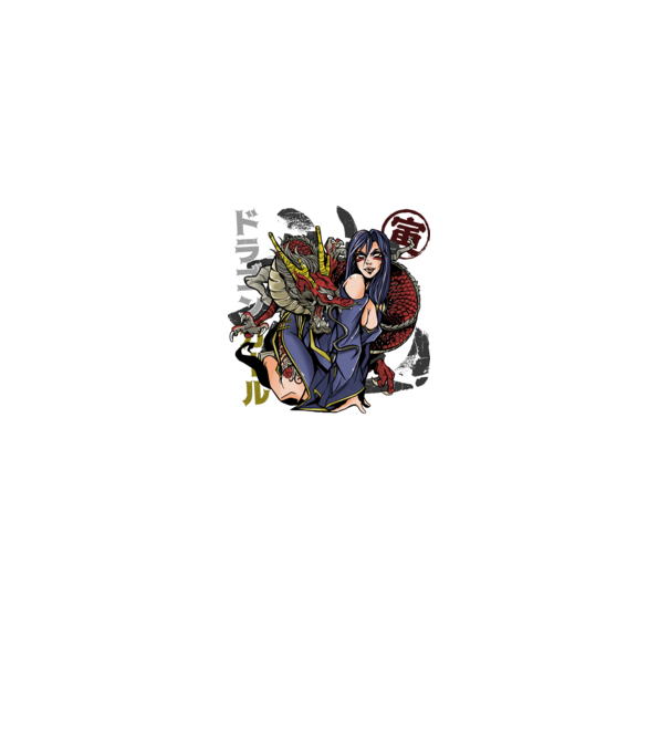 Dragon sexy Anime model gri pe tricou