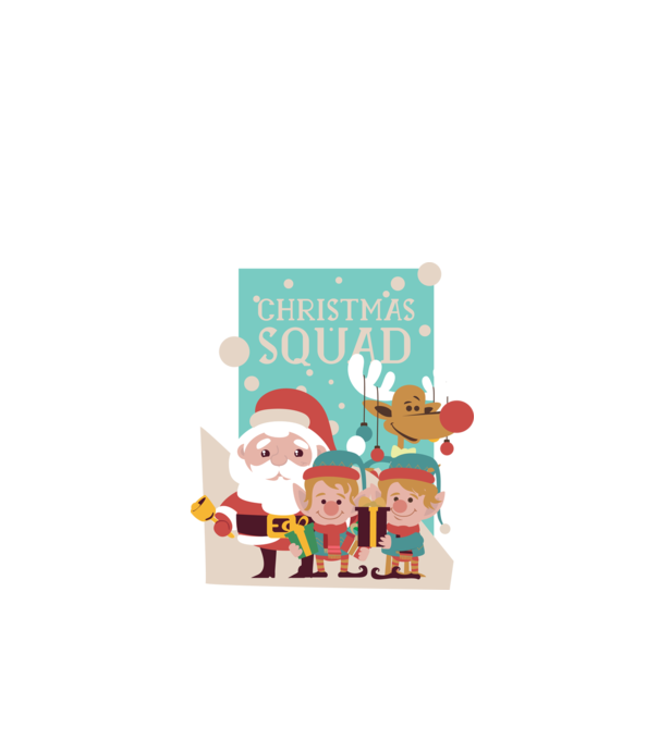 Christmas Squad Echipa de Crăciun model negru pe tricou