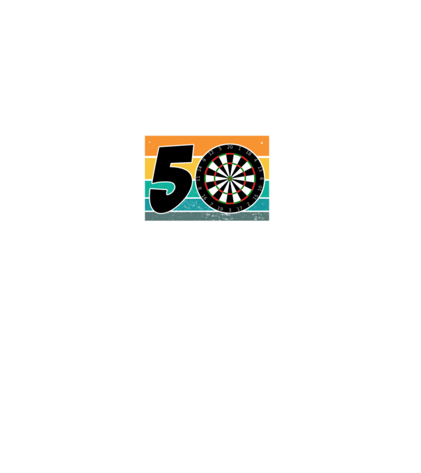 'I''m not 50 I''m bullseye darts birthday' model turcoaz pe tricou