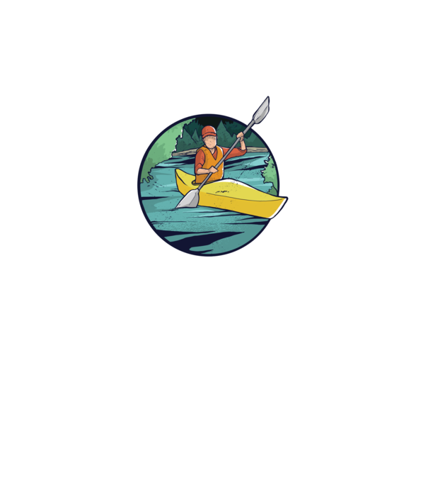 Caiac-canoe model gri pe tricou