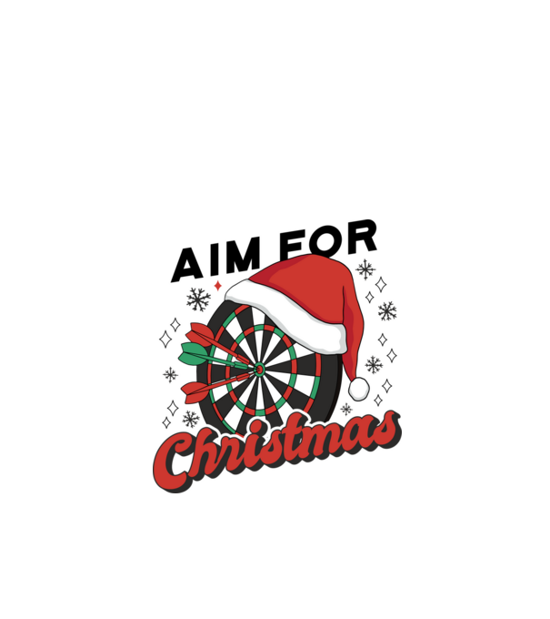 Darts Crăciun model alb pe tricou