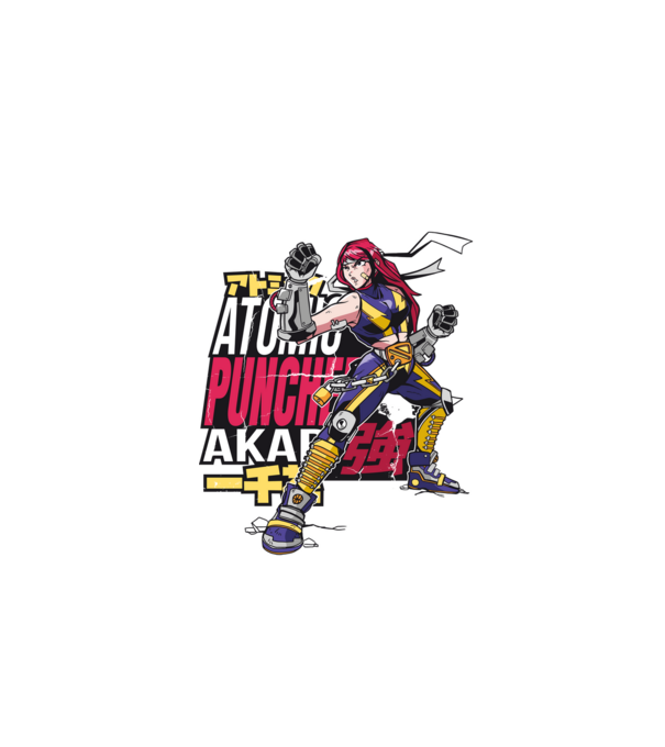 Anime fată Războinic model turcoaz pe tricou