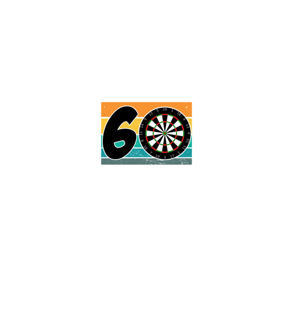 'I''m not 60 I''m triple 20 darts birthday' model negru pe tricou