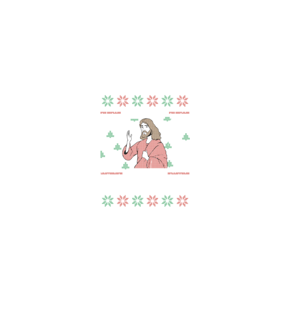 'Go Jesus, It''s Your Birthday Ugly Sweater' model negru pe tricou