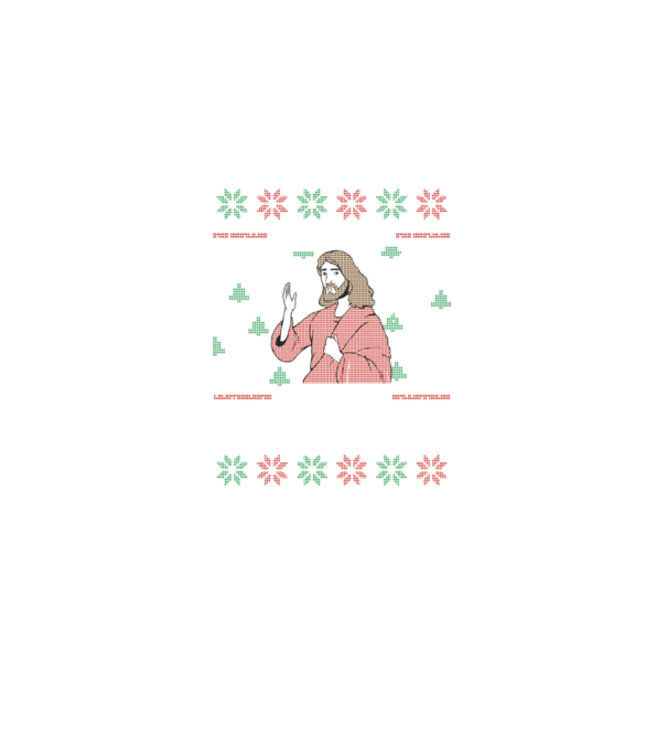 'Go Jesus, It''s Your Birthday Ugly Sweater' model negru pe tricou