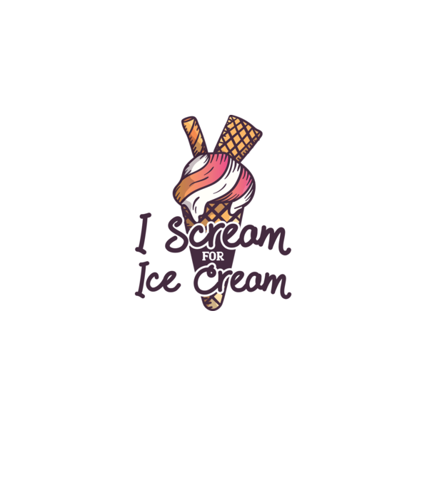 I Scream for Ice Cream model albastru deschis pe tricou