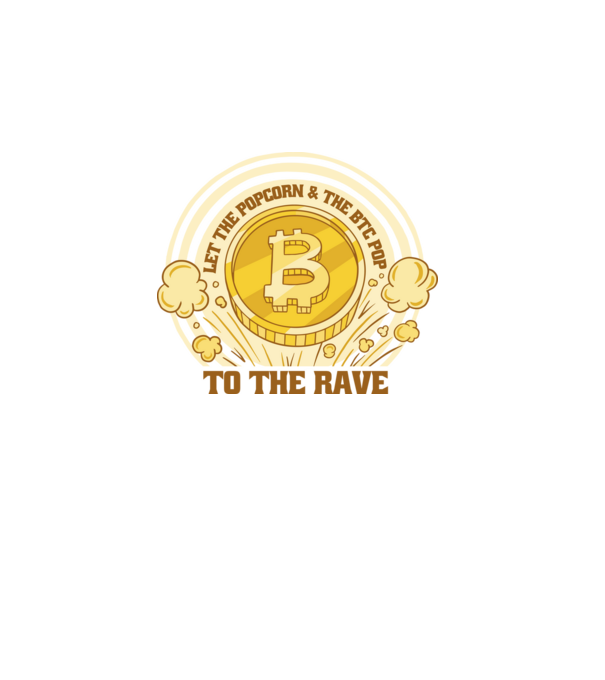 Bitcoin to the Rave model turcoaz pe tricou