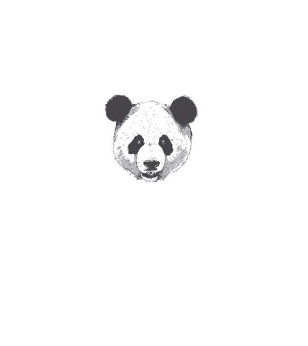 Cap de panda model gri pe tricou