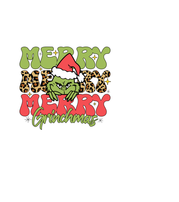 Merry Grinchmas model albastru deschis pe tricou