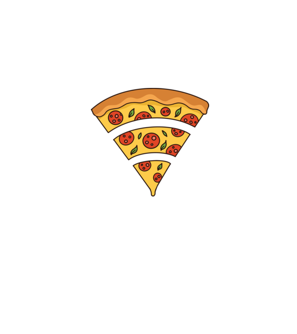 Felie de pizza Wifi model albastru jeanși pe tricou