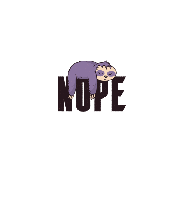 Leneș Nope model alb pe tricou