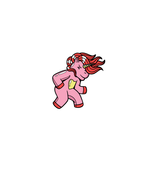 Unicorn model negru pe tricou