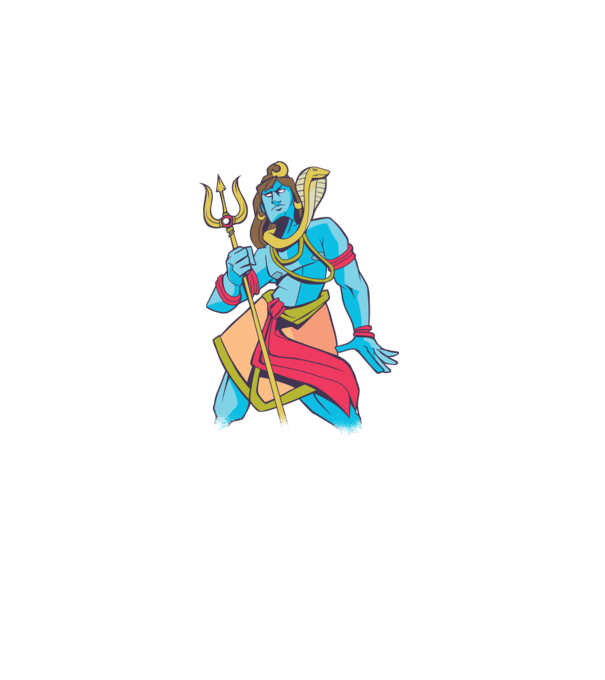 Shiva model negru pe tricou