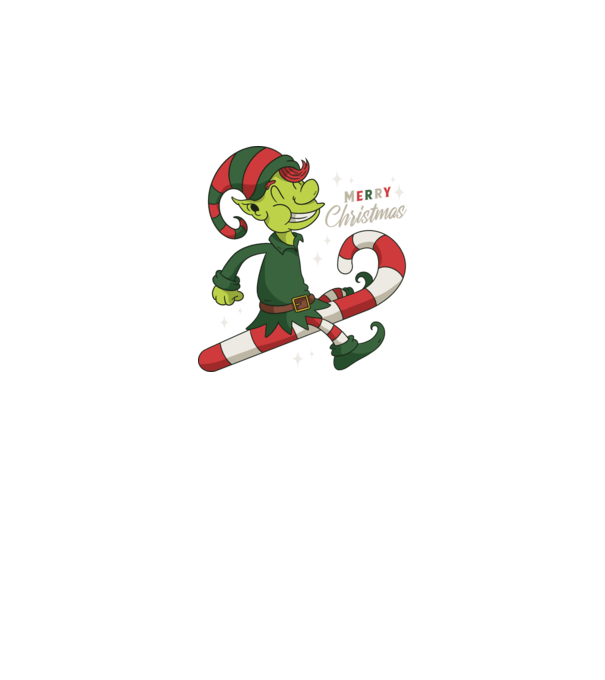 Crăciun Fericit Elf model negru pe tricou