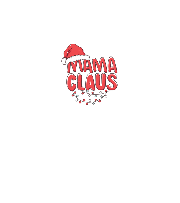Mama Claus model alb pe tricou