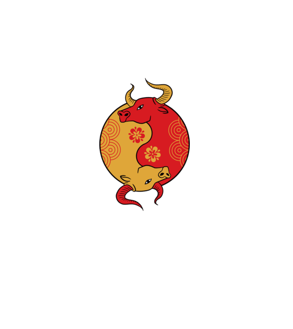 Bivol Yin Yang model gri pe tricou