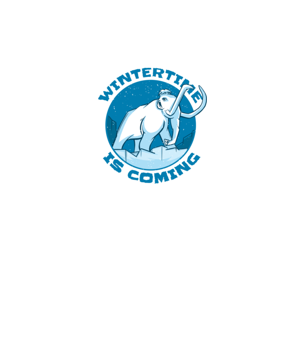 Vine Iarna Mamut model gri pe tricou