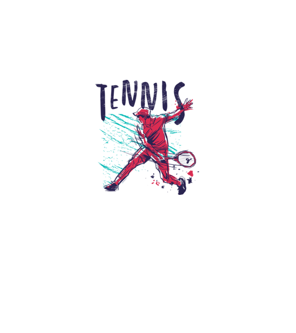 Tennis model alb pe tricou