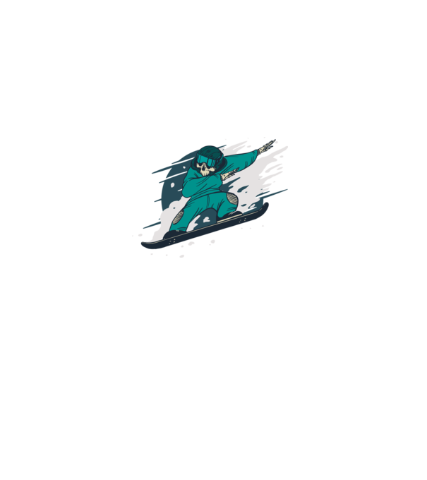 Schelet Snowboard DAB model albastru deschis pe tricou