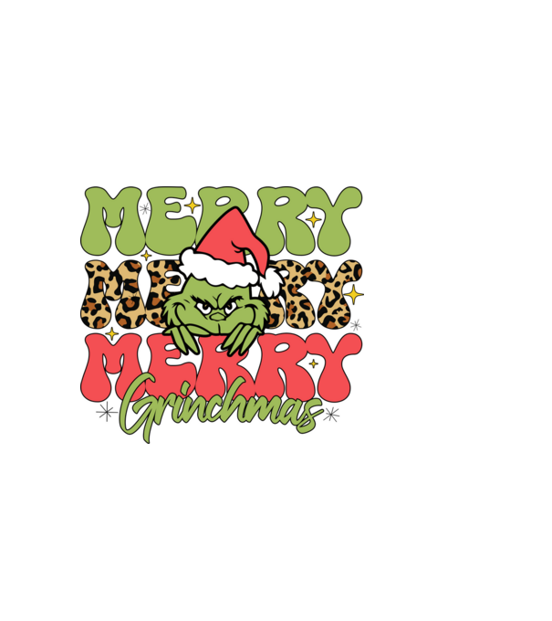 Merry Grinchmas model alb pe tricou