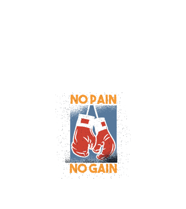 No pain no gain box model negru pe tricou