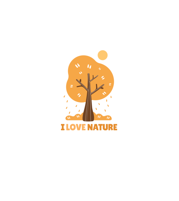 I Love Nature model negru pe tricou