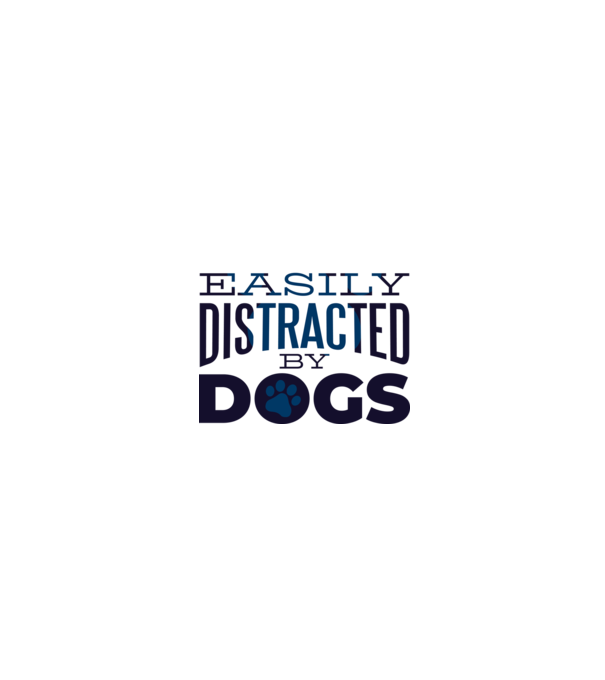 Easily Distracted By Dogs Tricou cu Câine amuzant model alb/roșu pe tricou