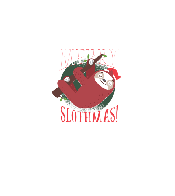 Merry Slothmas Crăciun cu Leneș model negru pe tricou