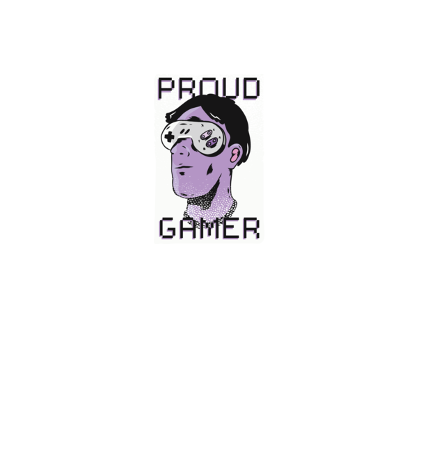 Ochelarii VR Proud Gamer model negru pe tricou