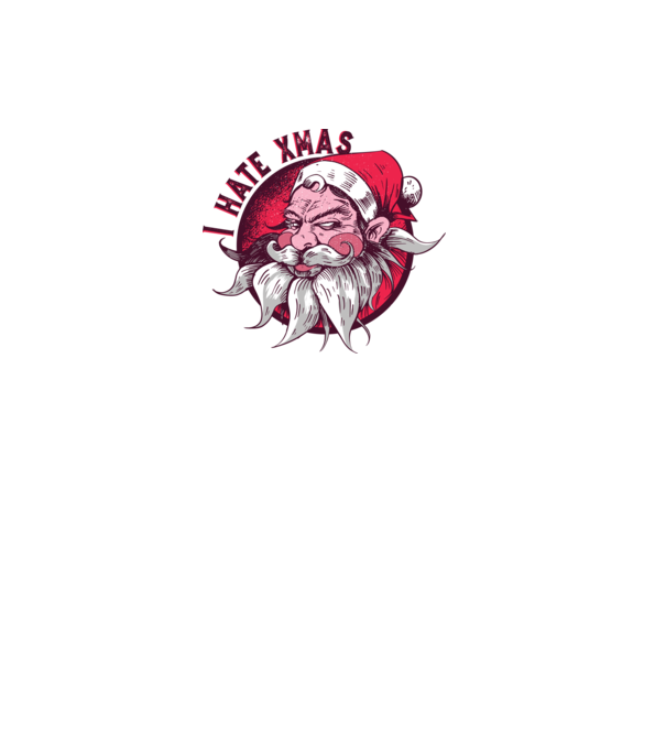 I Hate Xmas model alb pe tricou