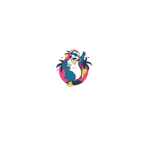 Pinguin de Petrecere model gri pe tricou