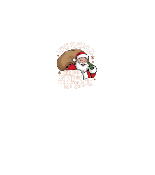 You Should See The Size Of My Sack Santa model negru pe tricou