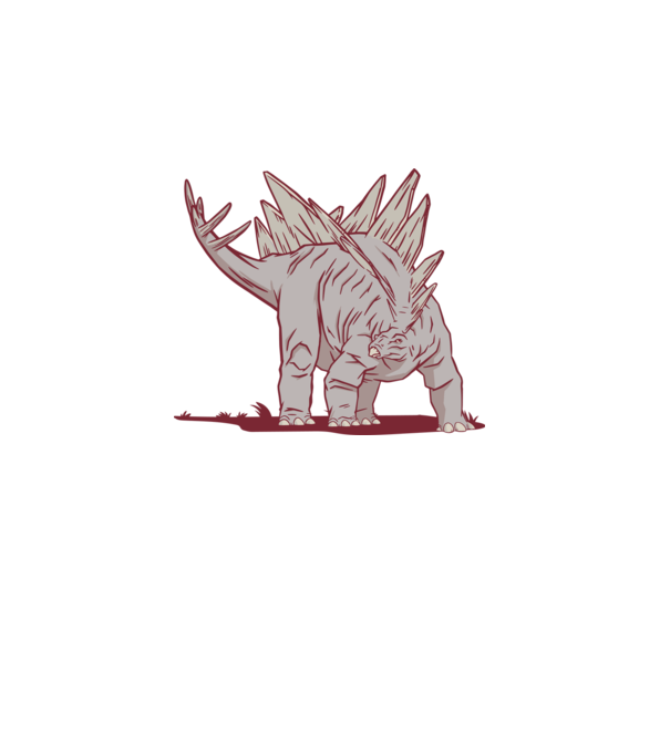 Stegosaurus dinozaur model turcoaz pe tricou