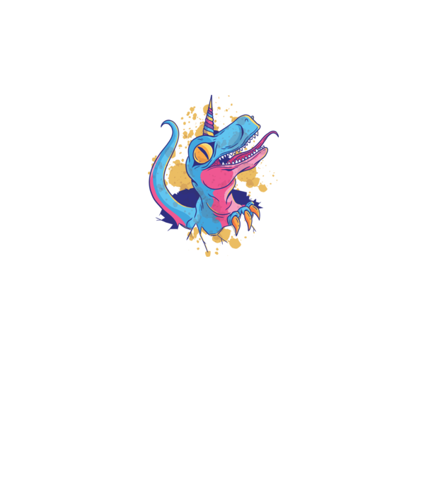 Unicornsaurus - Dinozaur Unicorn model gri pe tricou