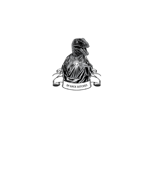 Iisus Raptor Dinozaur model turcoaz pe tricou