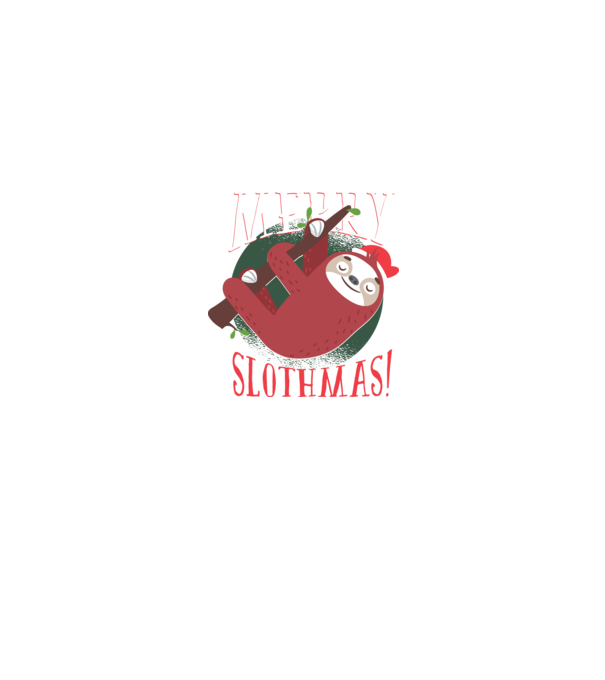 Merry Slothmas Crăciun cu Leneș model negru pe tricou