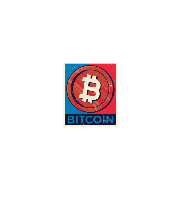 Bitcoin Criptomonedă model negru pe tricou