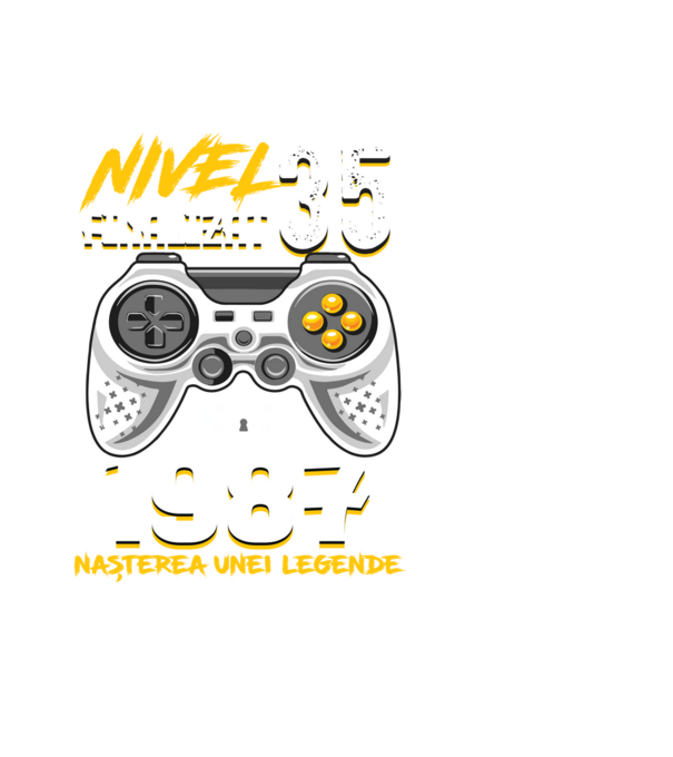 Nivel 35 finalizat. 1987 nașterea unei legende model negru pe tricou