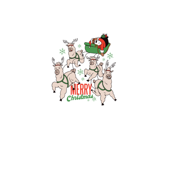 Crăciun Fericit Moș Crăciun Leneș model alb pe tricou