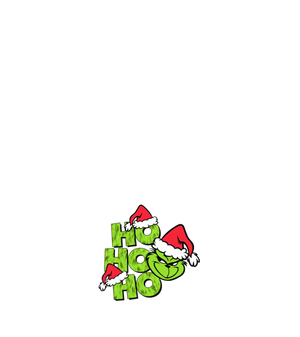 Ho Ho Ho - Grinch model alb pe tricou