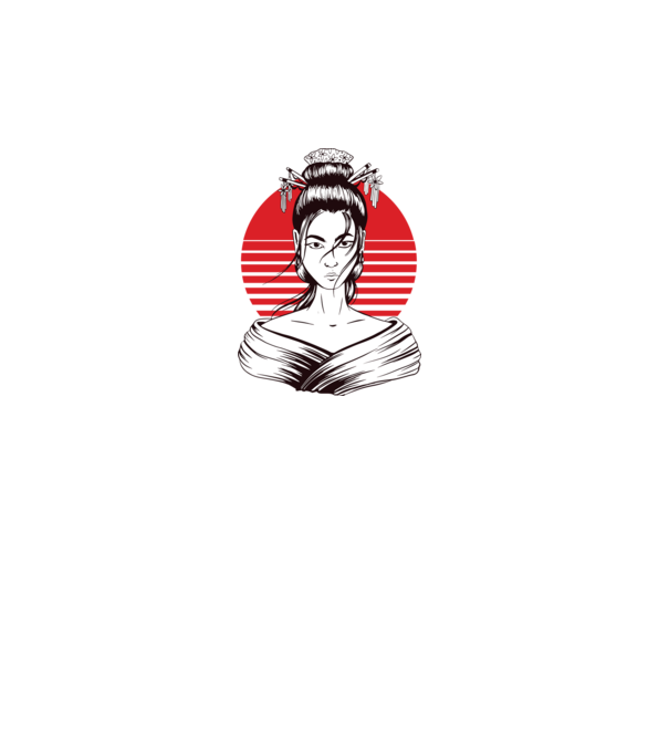 Geisha japoneză model roz pe tricou