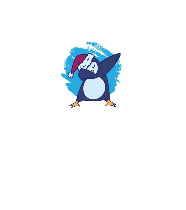 Pinguin DAB model alb pe tricou