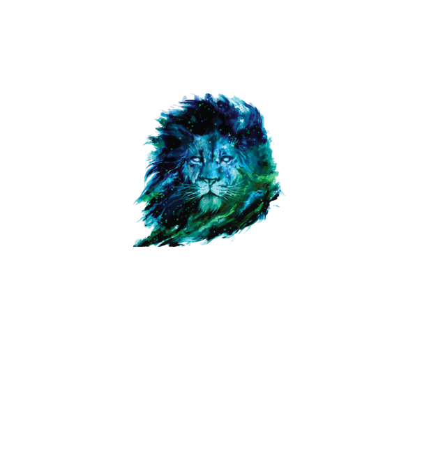 lion color splash model alb pe tricou