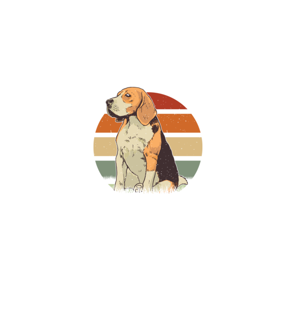 Beagle Retro Sunset model albastru jeanși pe tricou