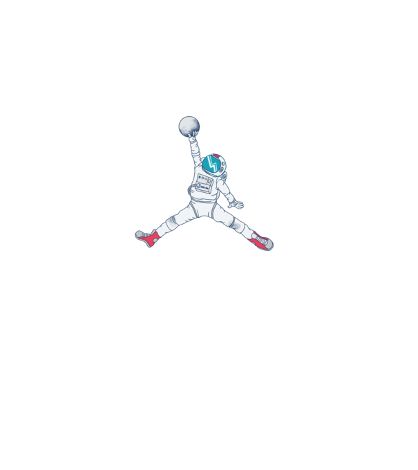 Air Astronaut tricou astronaut model albastru închis pe tricou