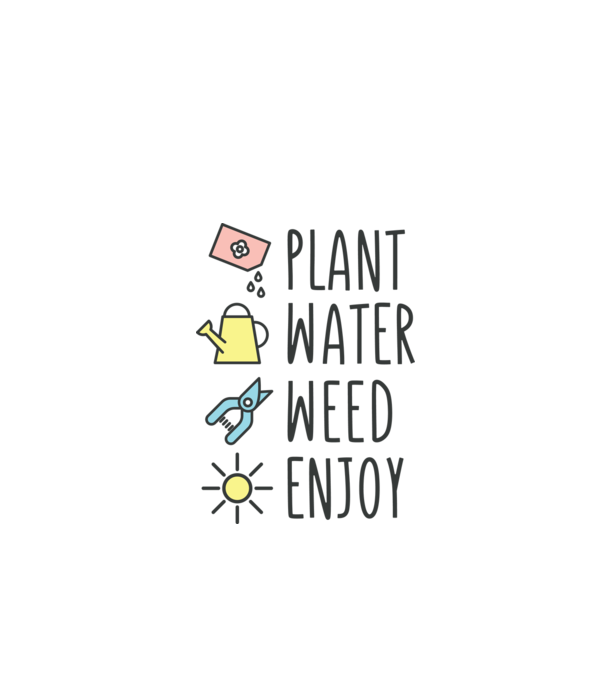 Plant Water Weed Enjoy model verde de măr pe tricou